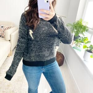 THML Lightning Bolt Eyelash Knit Sweater Size XS